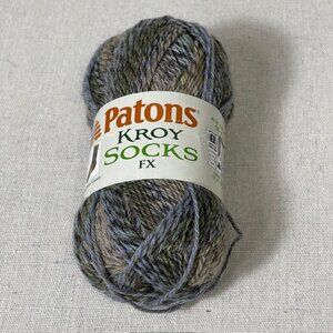 Patons Kroy Socks FX Yarn Camo Colors 75% Wool 50g 166 yds Super Fine NEW
